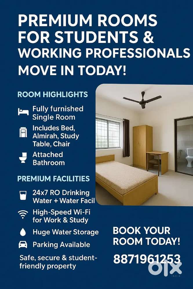 Single Room on rent @ Rau square,near medicaps for Student & Employee