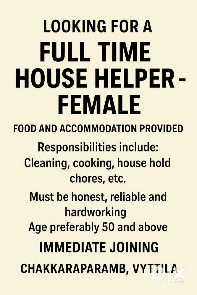 House Helper- Female