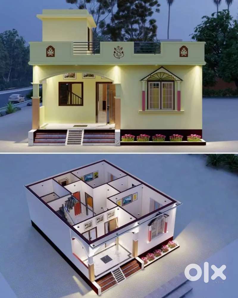 2 & 3 BHK House Sale Sathy NH Road Just 700 m. Bank Loan DTCP Gated