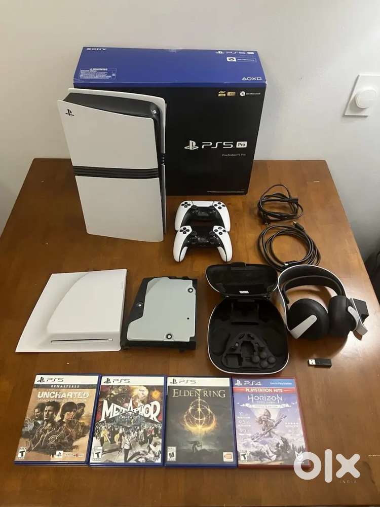 Sony PS5 Pro Bundle with Disc Drive, 2 Controllers,