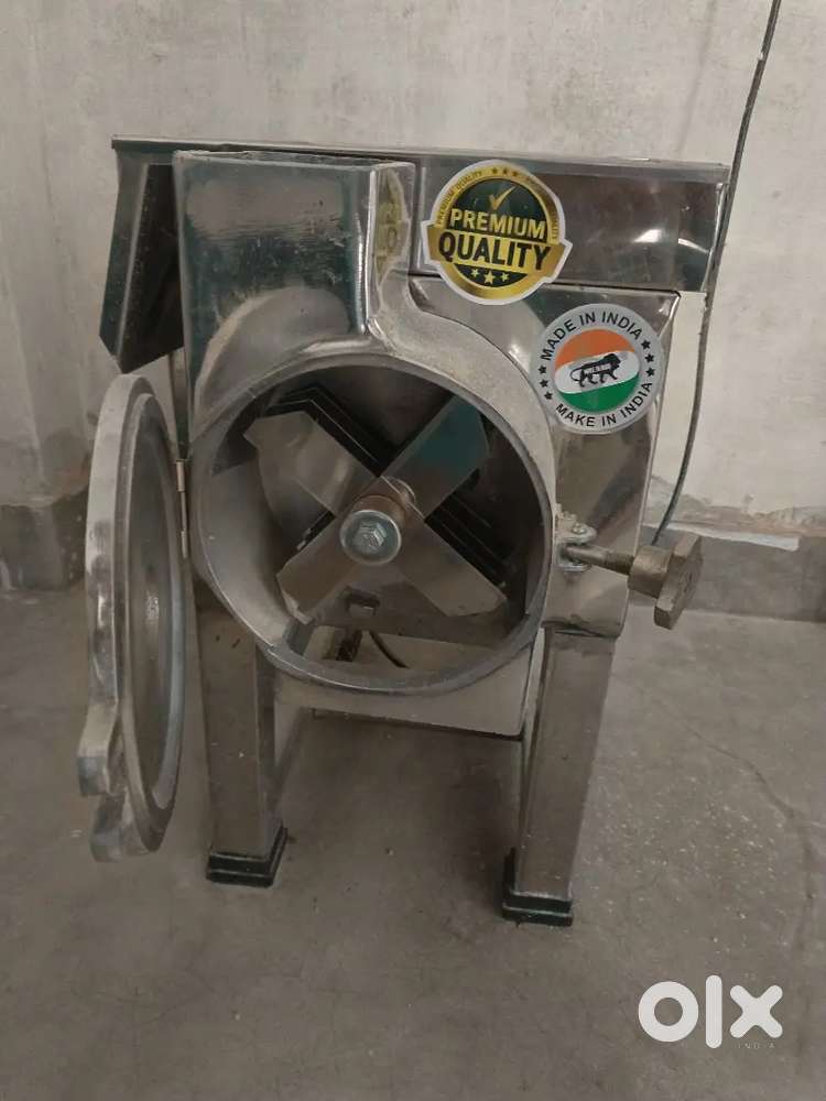Commercial vegetable chopping machine.