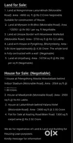 Land and Buildings for Sale