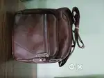 Men's Leather   sling travel  side bag