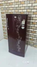 #maroon colour flower model single door refrigerator