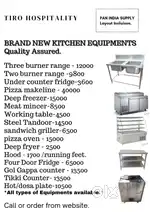 Restaurant / cloud kitchen equipments