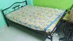 Iron Metal Cot Bed, with wooden sheet , 4 × 5 Size