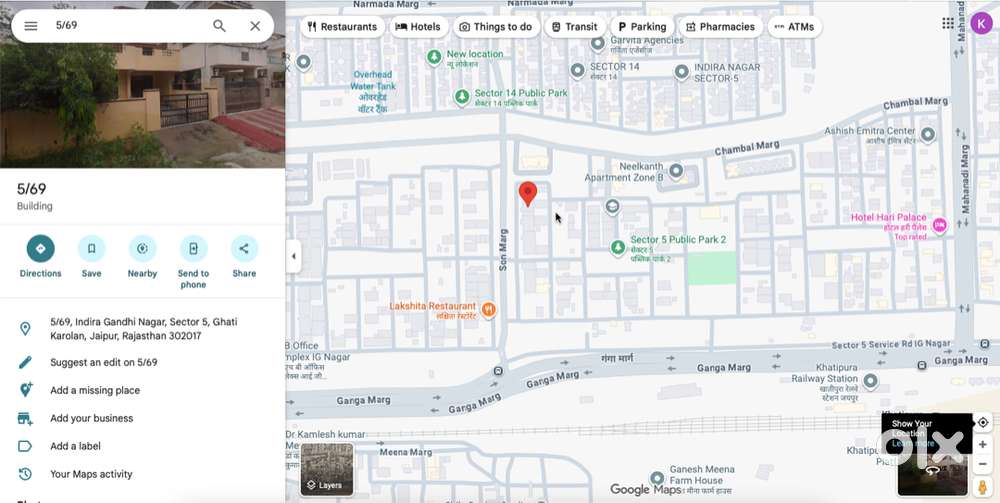 Indira Gandhi Nagar HIG Duplex 170ft Road Opp. Station