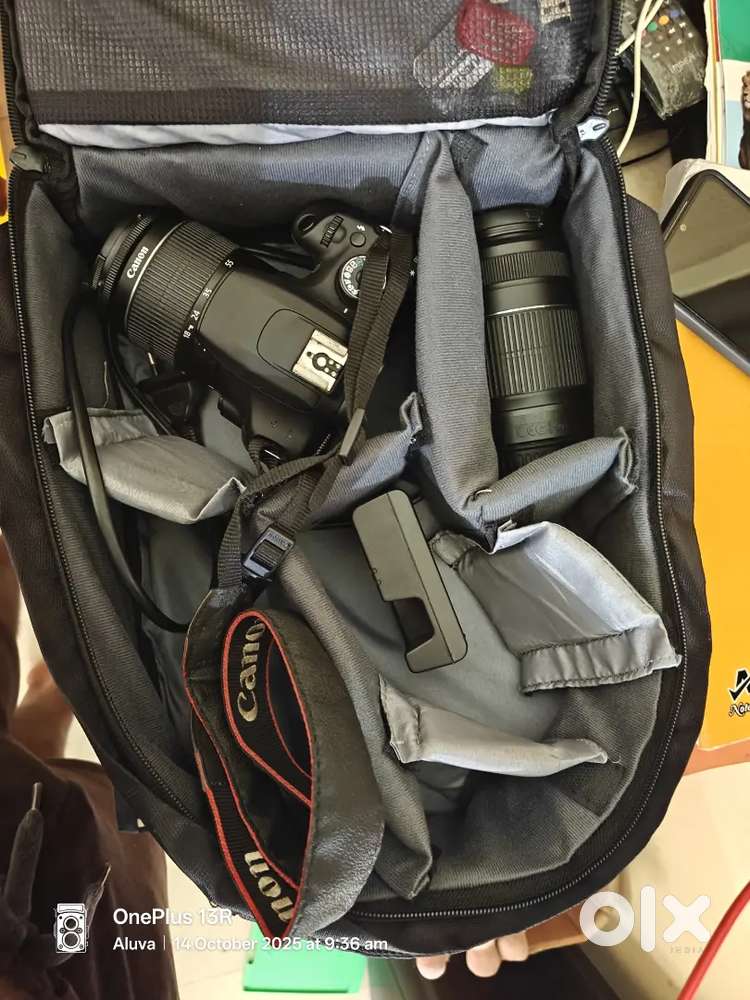 Canon 1200D with 18-55 and 55-250 lens with original charger