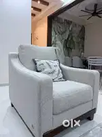Homecentre fabric single seater sofa