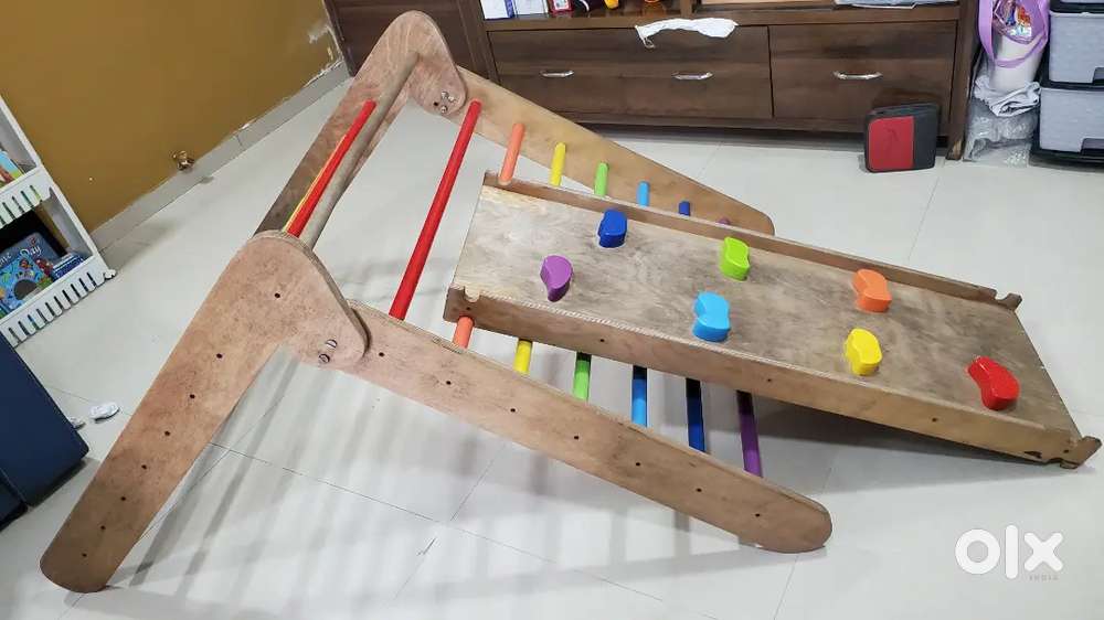 Pikler Triangle ladder slide for kids