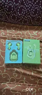 Tws airpods with digital display green colour