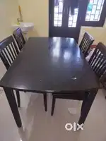Dinning table with 4 chairs and 2 seater sofa