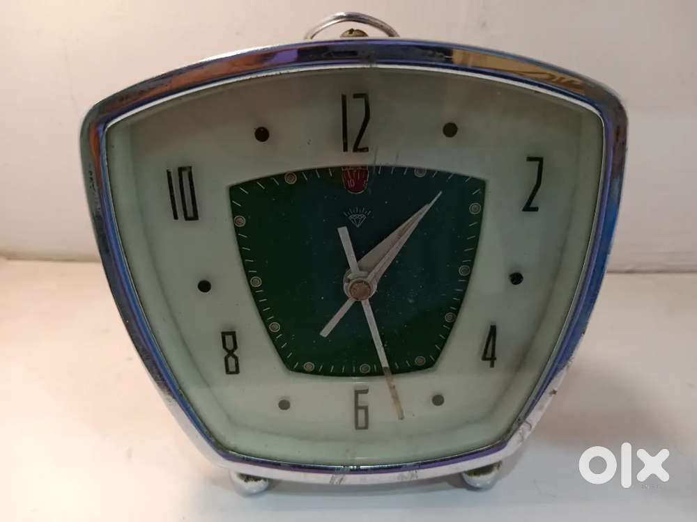 Antique and vintage rare table metal alarm clock  non working