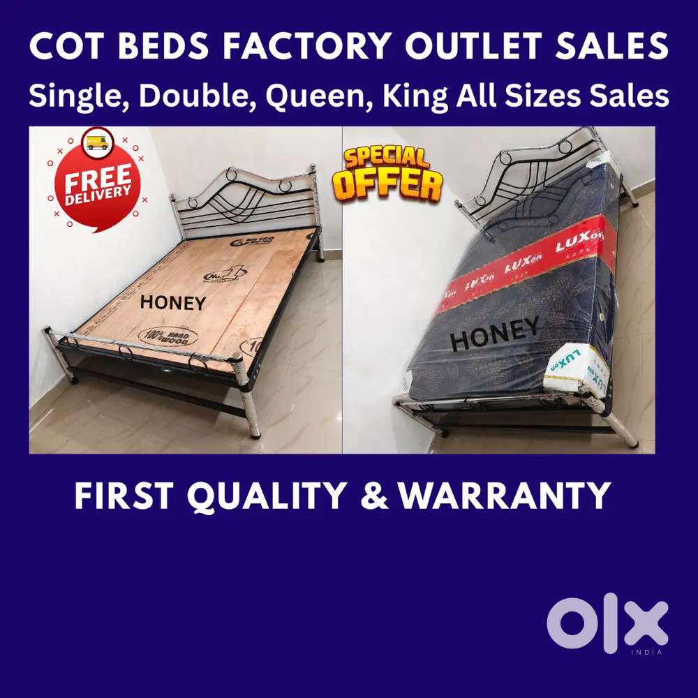 Steel Cot Bed Mattresses Sales New Only Manufactured Sales