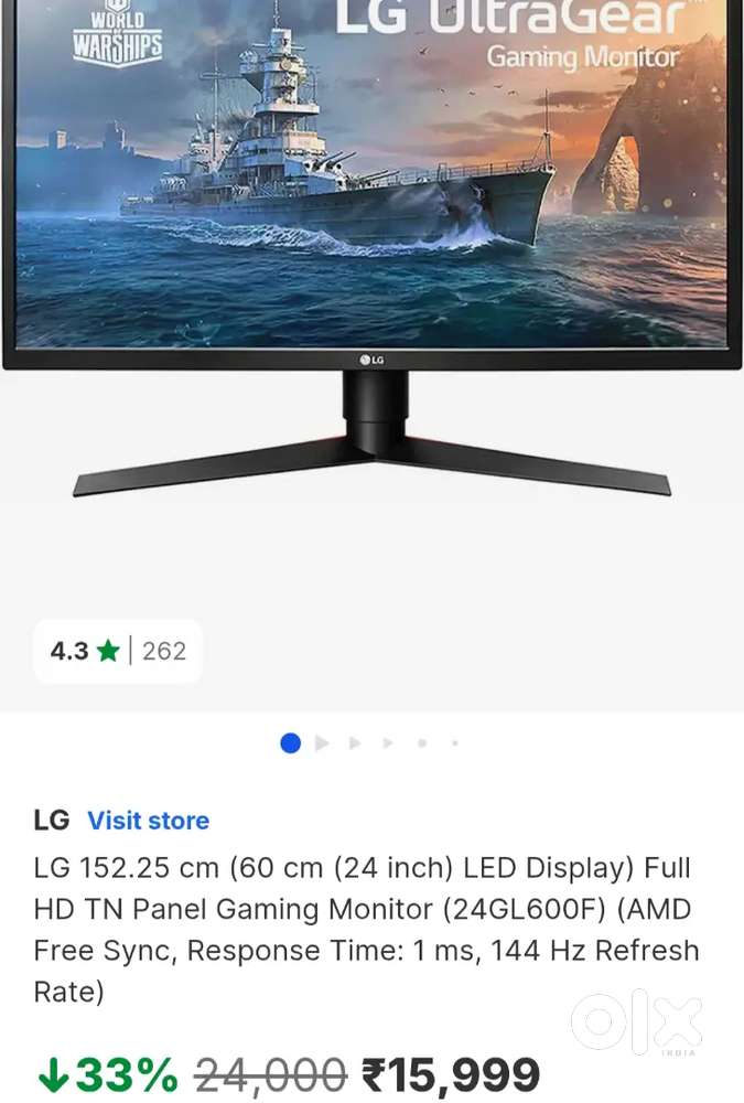 Lg 24 INCH ULTRA GEAR gaming editing monitor