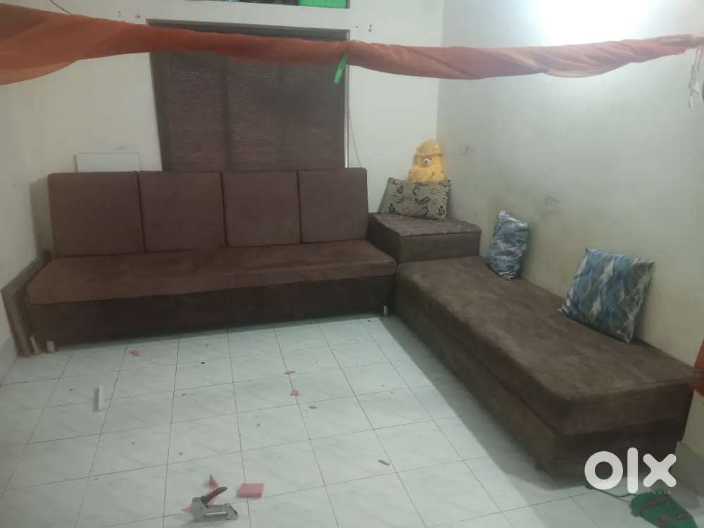 L corner sofa set 10yer warranty hr fhum kapda naya hai