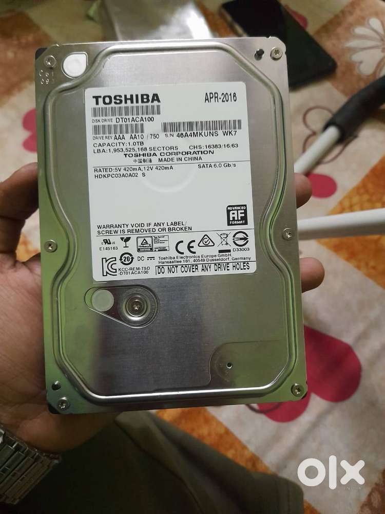 Toshiba 1TB Internal Hard Drive (DT01ACA100) – 100% Original & Working