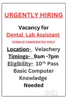 Looking for Dental lab assistant