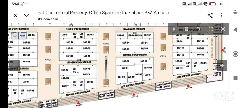 Shops available for sale in SKA Arcadia at Prime Location in Wave
