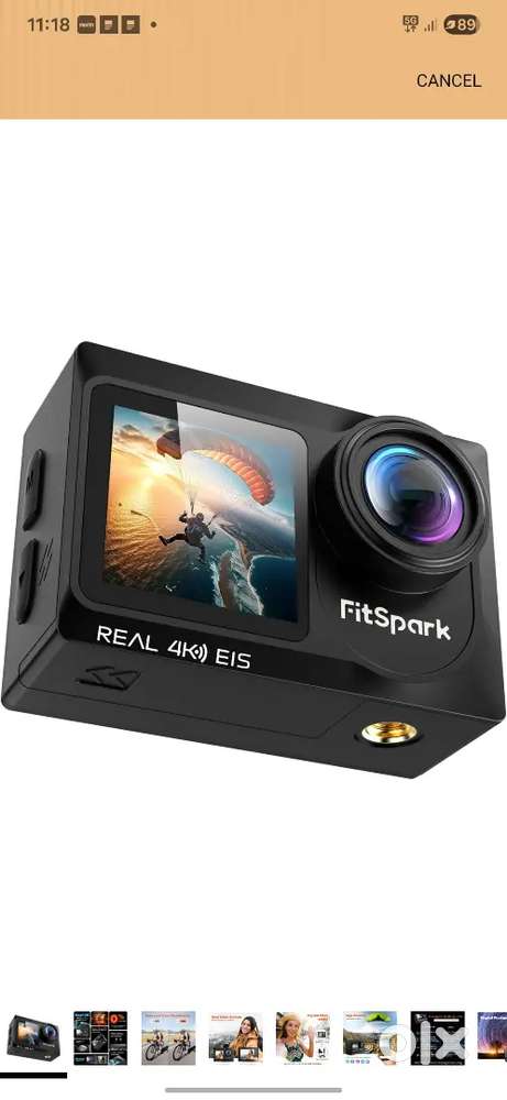 FitSpark Eagle i15 Pro Max Real 4K30FPS Dual Screens WiFiActionCamera