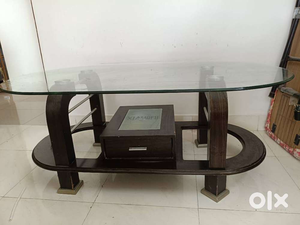 Tea table with glass top