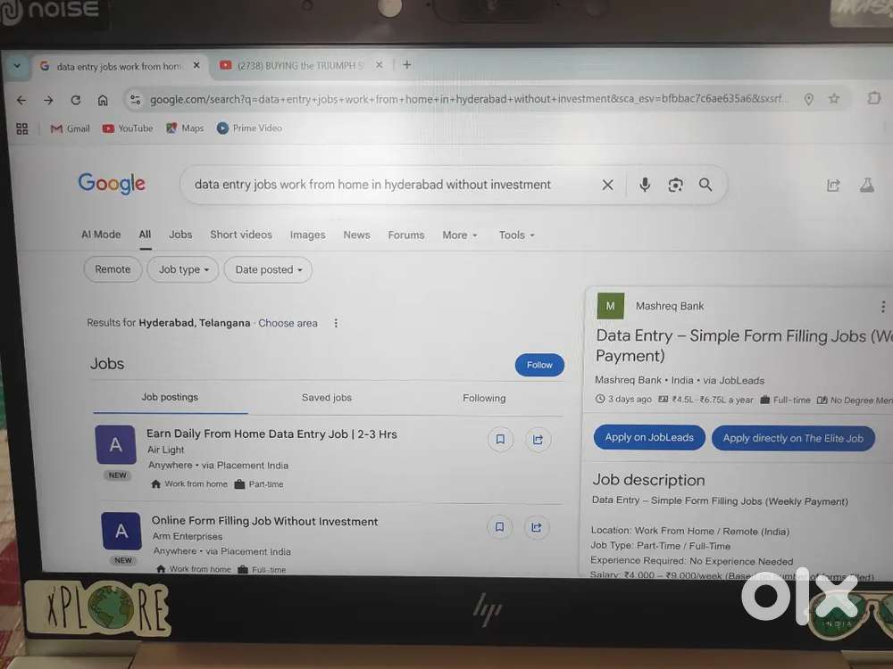 I'm looking for Work home job