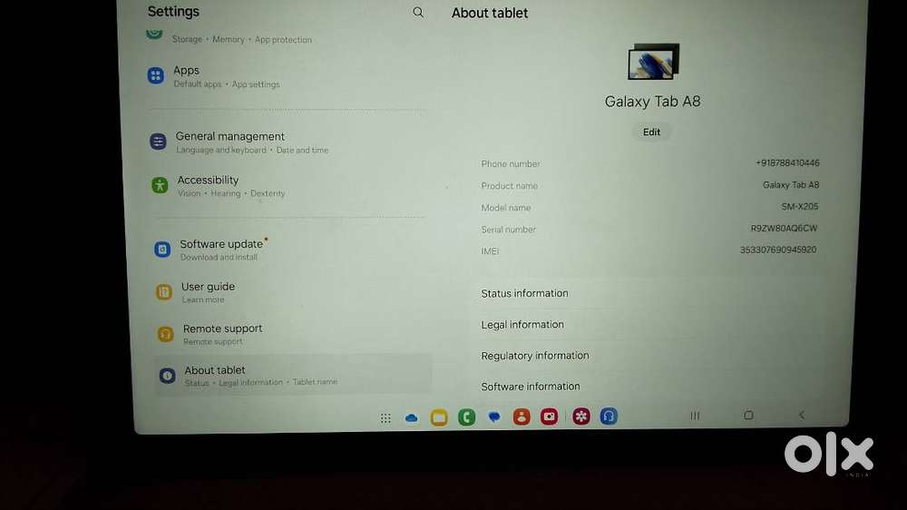 Samsang galaxy A8 tab