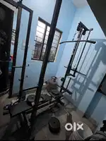 Home gym setup with 120kg weight in good condition