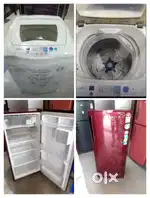 Samsung topload washing machine and godrej flower design fridge