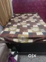 Bed with cotton mattress