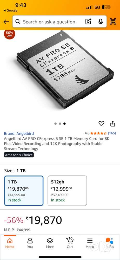 1tb AV PRO CFexpress B 1tb