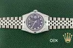 MENS ROLEX DATEJUST BLUE DIAMOND DIAL STEEL AND 18k GOLD DIAMOND SAPPH