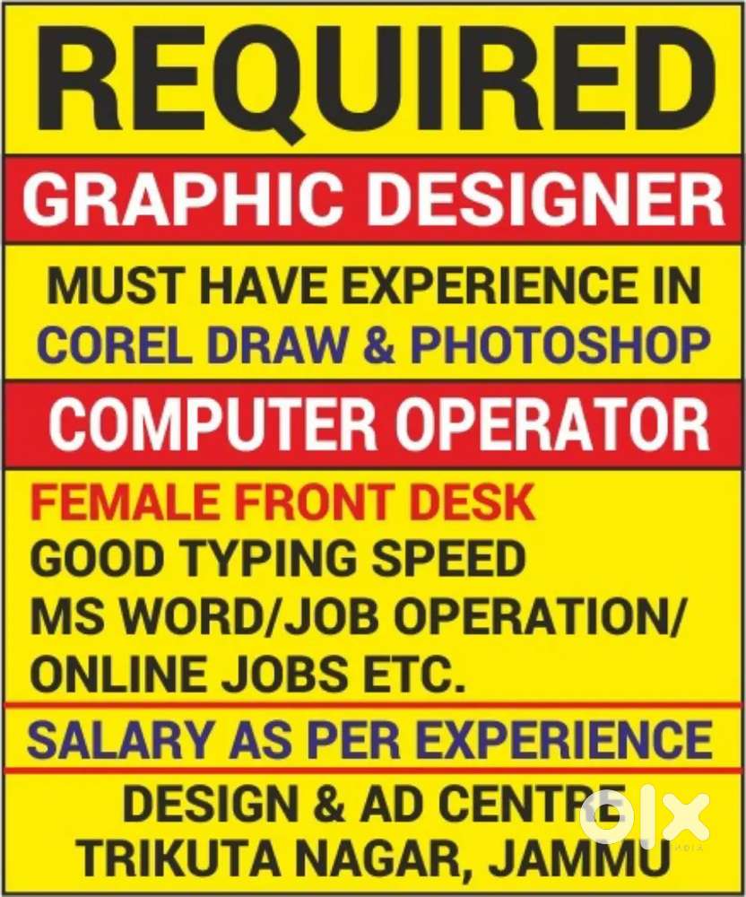 GRAPHIC DESIGNER AND COMPUTER OPERATOR