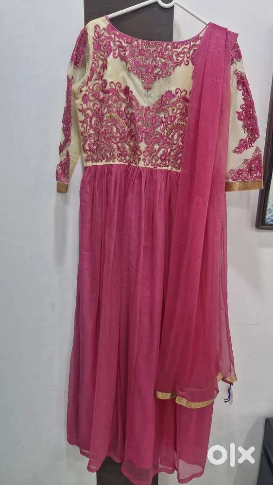 Pink indo western gown