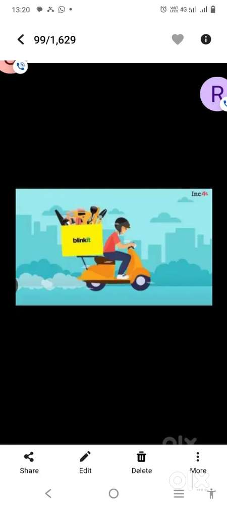 Hiring for Modi nagar blinkit delivery boy job