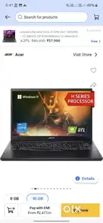 (Brand New) Acer Aspire 7 Intel core i5 12th Gen (16GB/512GBSSD)Gaming