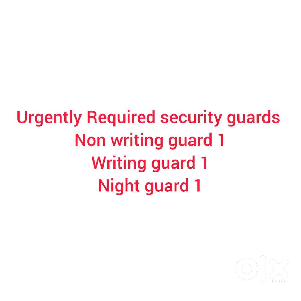 Jobs security vacancy