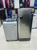 Steel finish Samsung single door & Samsung top load washing machine