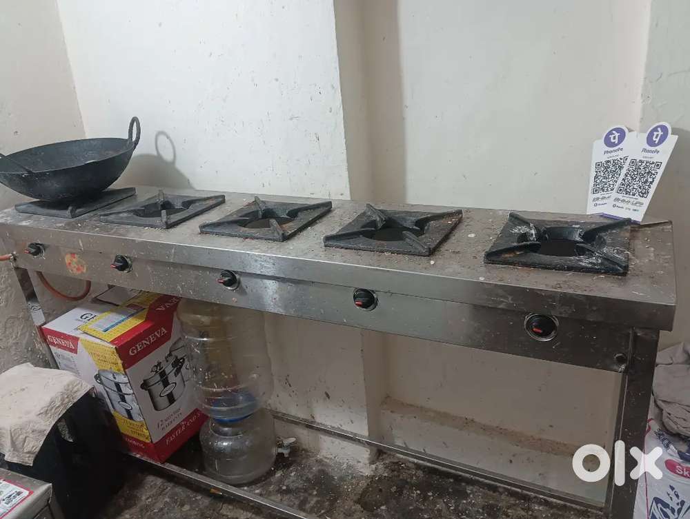 Commercial 5 burner stainless steel stove new