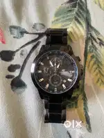 Casio edifice black clr steel watch