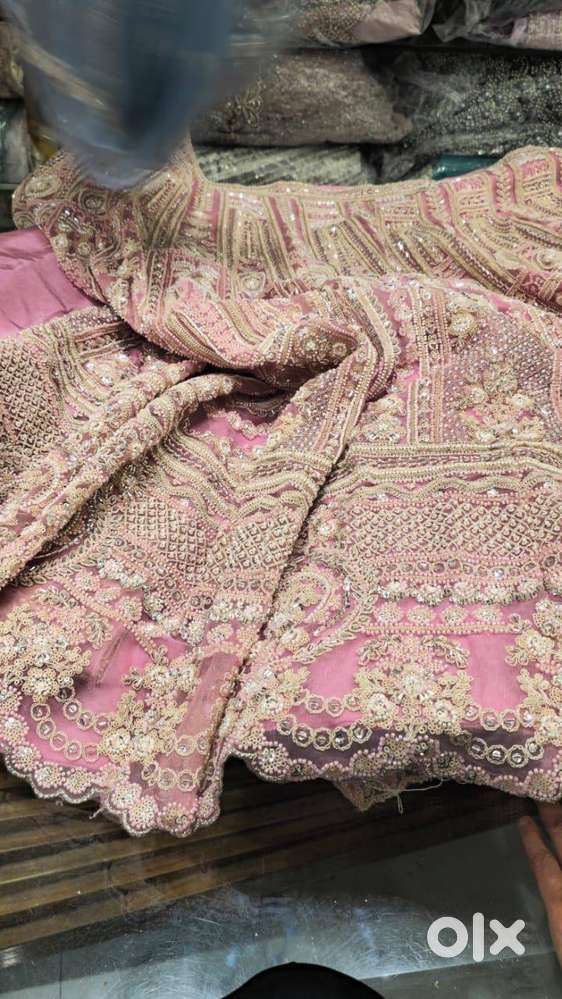 Pink bridal lahenga