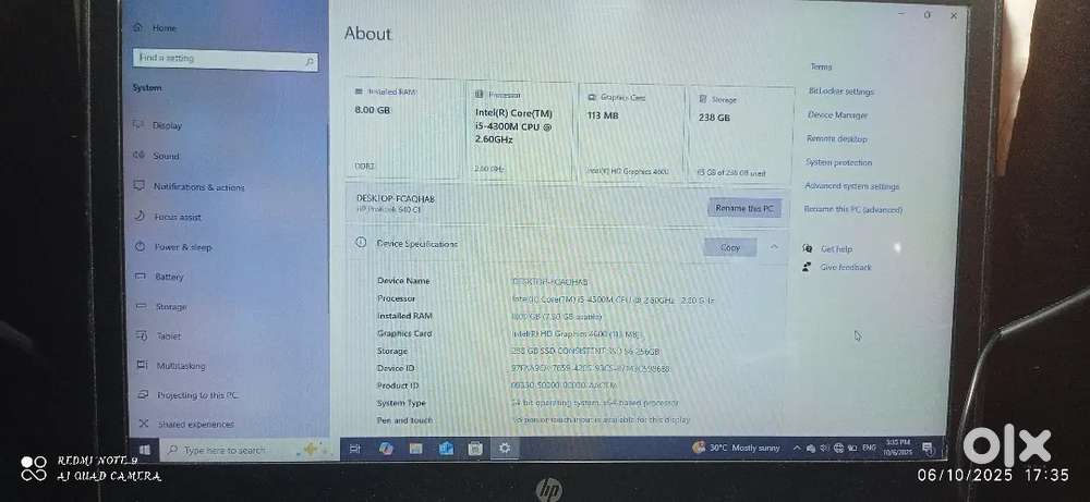 I am selling laptop