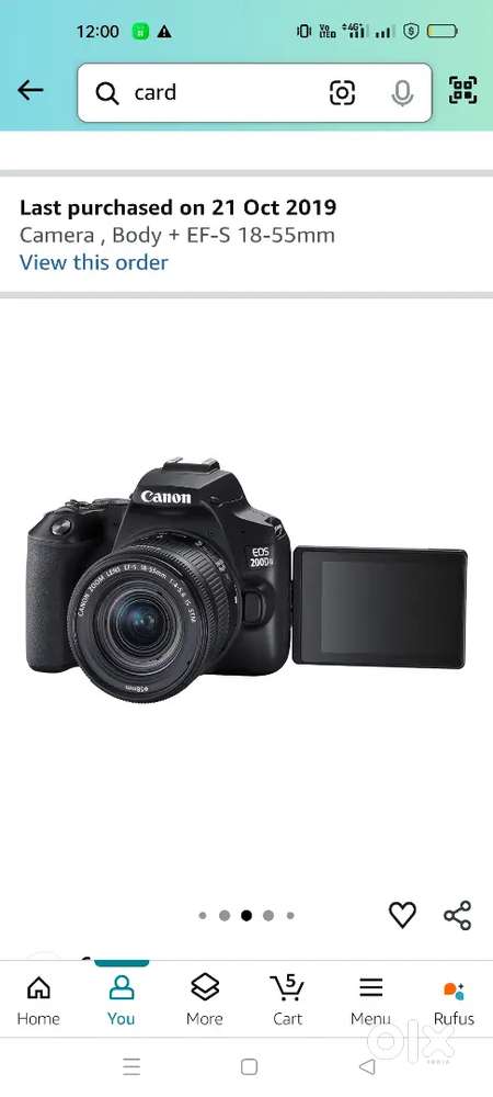 Canon DSLR EOS 200D II camera