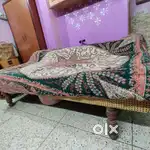 Wood double bed