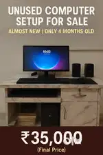 I want to sale my computer with marbel design finish table