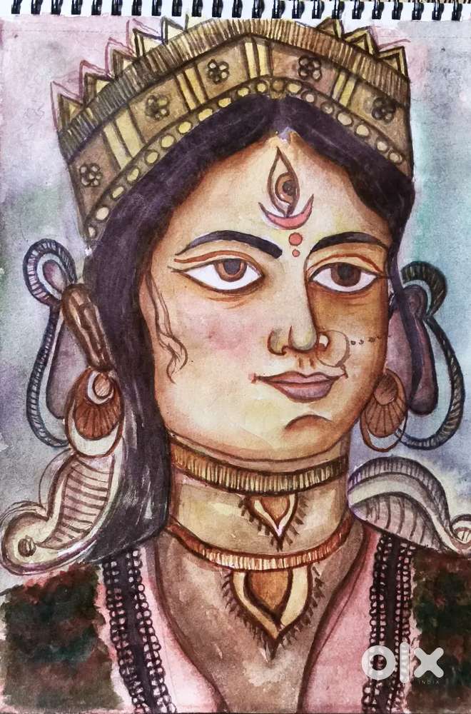 Beautiful ma durga drawing