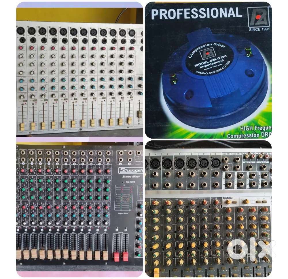 Studiomaster ,Phonic and Stranger Mixer console and HF Driver for sale