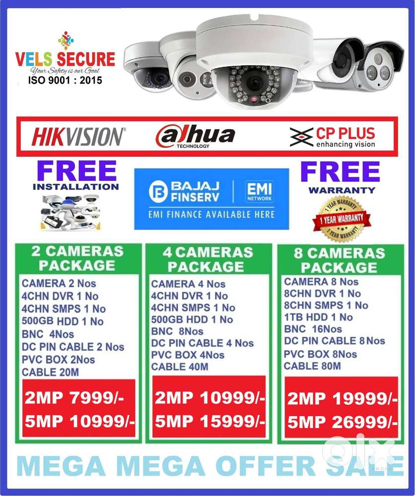 MEGA   DISCOUNT  SALE 2MP HIKVISION CCTV CAMERA   DAY & NIGHT VI