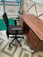 OFFICE AND COMPUTER TABLE AND ROLLING CHAIR