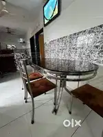 SS DINING TABLE WITH 4 CHAIR